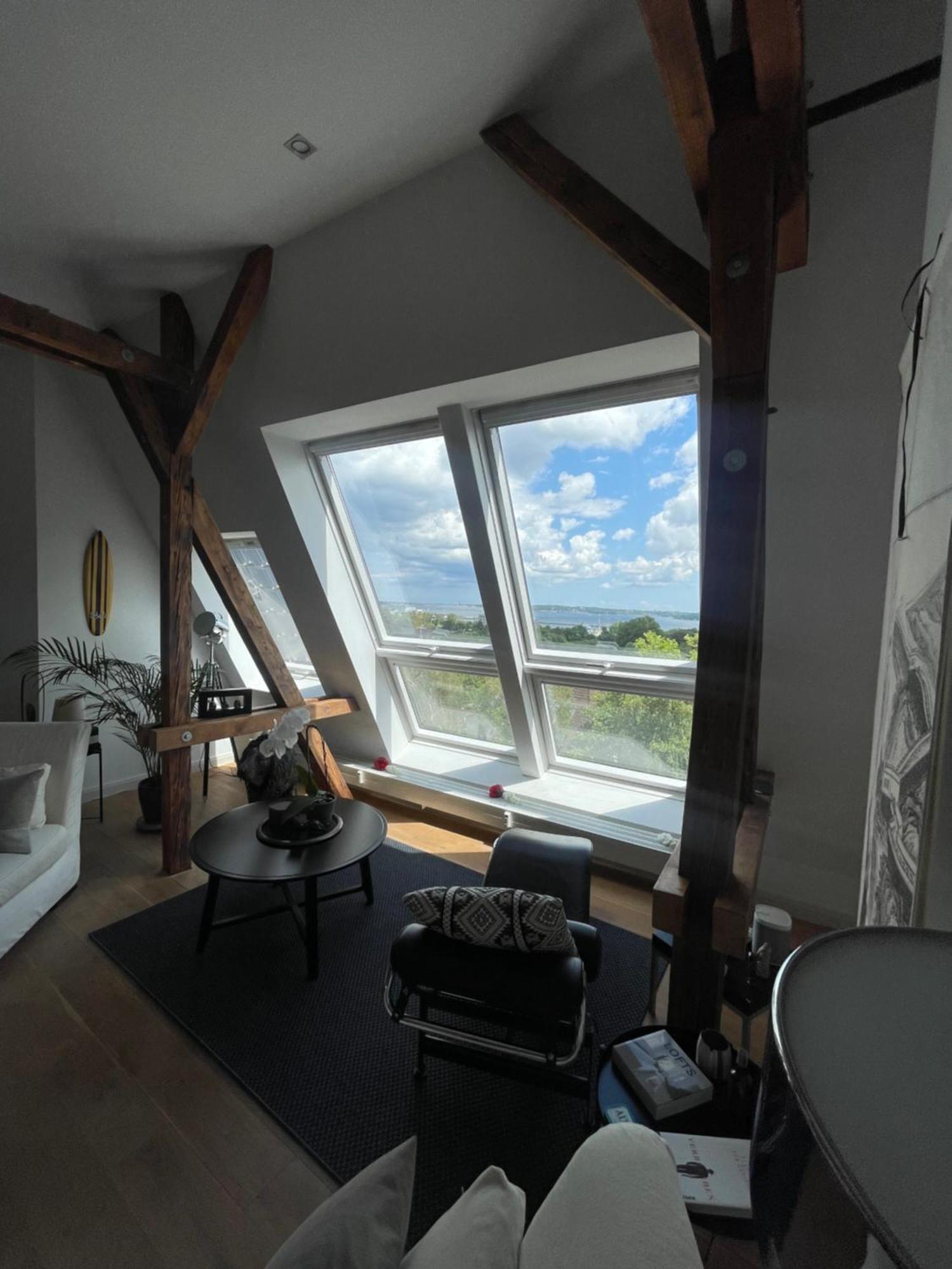 Luxus Penthouse Waterview Apartment Kiel Exterior foto
